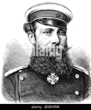Pless, Hans Heinrich XI, Prince of, 10.9.1833 - 14.8.1907, Prussian industrialist, general, portrait, wood engraving, late 19th century, Stock Photo