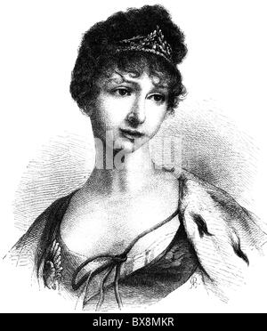 Maria Pavlovna, 16.2.1786 - 23.6.1859, Grand Duchess of Saxe-Weimar-Eisenach 1828 - 1859, portrait, wood engraving, 19th century, Stock Photo