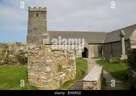 Tintagel Church, Cornwall, dedicated to St Materiana. Stock Photo