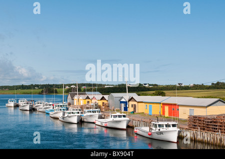 Fishing boats, North Lake Harbour, Prince Edward Island, The Maritimes, Canada. Stock Photo