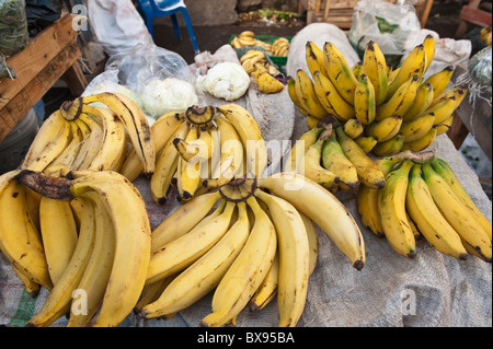 Fruit and vegetables produce at the Kingstown market, St. Vincent & The Grenadines. Stock Photo