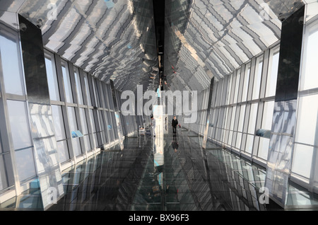 Observation Platform of the Shanghai World Financial Center (SWFC), Pudong Shanghai China. Photo taken at 18th of November 2010 Stock Photo
