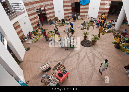 Fruit and vegetables produce at the Kingstown market, St. Vincent & The Grenadines. Stock Photo