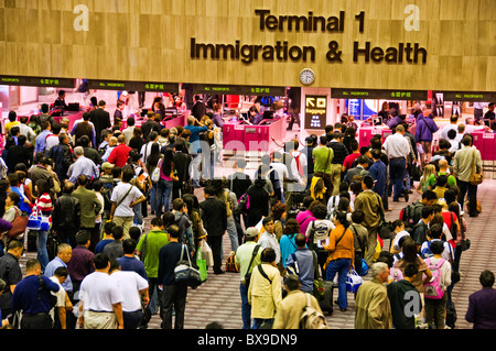 Lobby of modern Changi airport terminal in Singapore southeast Asia Stock Photo