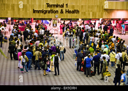 Lobby of modern Changi airport terminal in Singapore southeast Asia Stock Photo