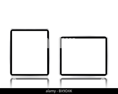 A computer tablet isolated against a white background Stock Photo