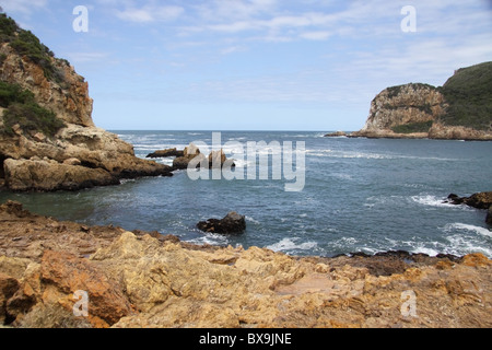 Knysna Heads on the Southern Cape coastline - South Africa Stock Photo