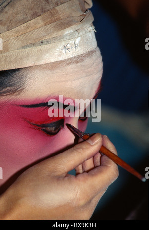 Beijing Opera,  Zheng YiCi-Theatre, Make-Up, Beijing Stock Photo