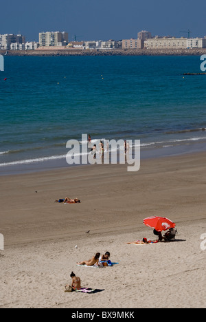 Andalucia, Cadiz, Beach Playa De La Victoria Stock Photo