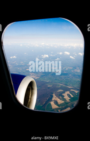 Europe, Uk, Hampshire Coast From Airplane Stock Photo