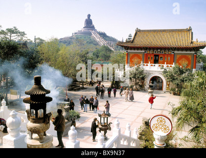 Po Lin Monastery is on Lantau Island Stock Photo
