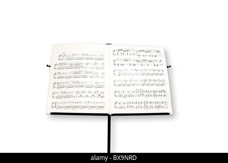 music score on a stand Stock Photo