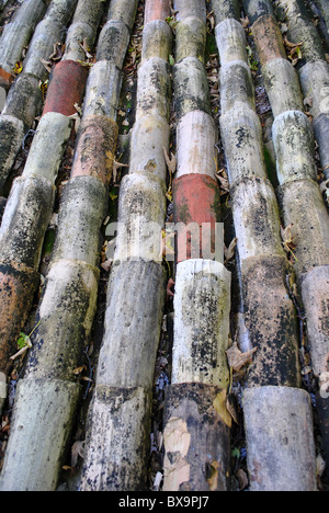 Weathered roof tile background Stock Photo