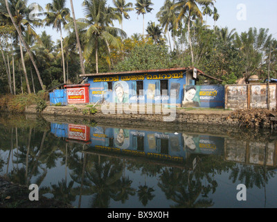 Riverside Shop backwaters Kerala Stock Photo