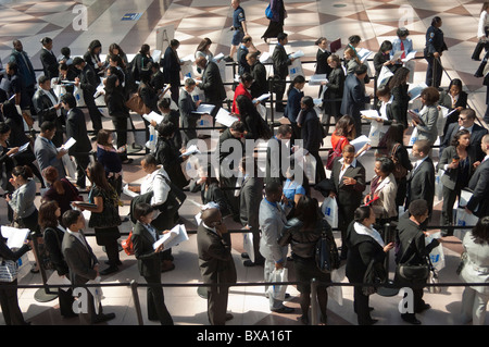 Job seekers attend the CUNY Big Apple Job Fair at the Jacob Javits Convention Center in New York Stock Photo