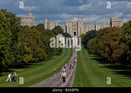 Windsor Castle Viewed from the 'Long Walk', Windsor, Berkshire, England