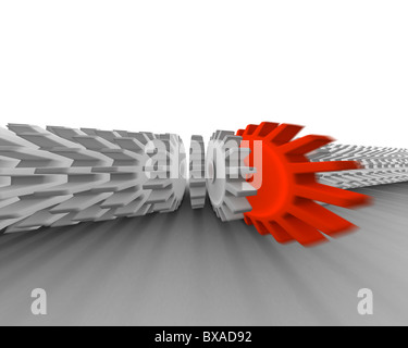 3d render of gears. Different concept. Business metaphor. Stock Photo