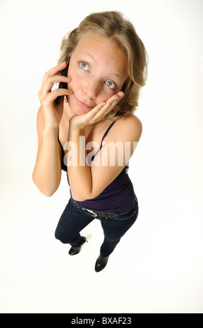 Young woman using a mobile phone Stock Photo