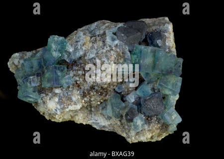 Fluorite and Galena - Rogerley Mine - County Durham - England - UK Stock Photo