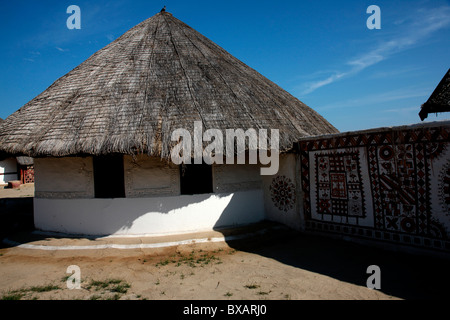 Bonga- the traditional house of Kutch people in Gujarat,india Stock Photo