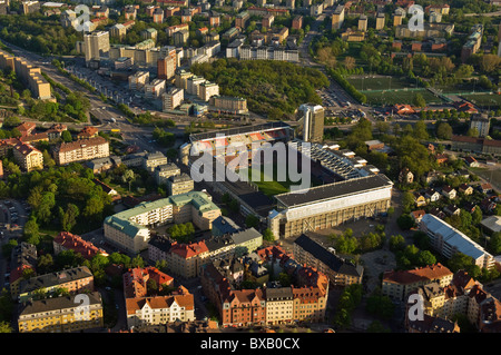 Aerial view of Rasunda Stadium Stock Photo