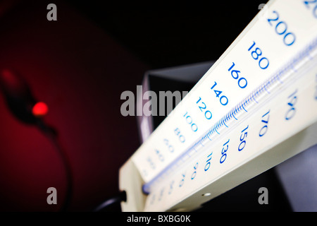 Close up of a Sphygmomanometer a medical instrument used to measure blood pressure BP Stock Photo