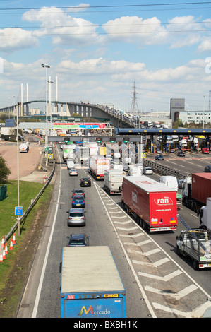 M25 at Dartford Crossing south side UK Stock Photo