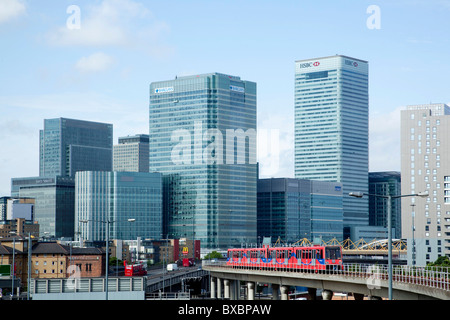 Financial district in Canary Wharf in London, England, United Kingdom, Europe