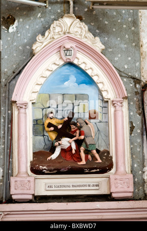 station of the cross, st. francis de asisi church, naga, cebu, philippines Stock Photo