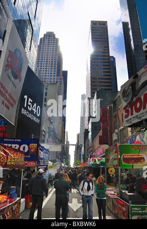 A street festivl in Times Square New York City. April 18, 2010. Stock Photo