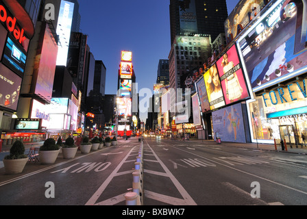 Times Square in New York City is the busiest commercial district in the United States of America. September 5, 2010. Stock Photo