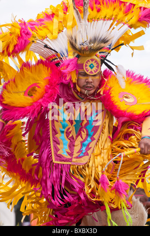 Men's fancy dance, Pow-wow, Blackfoot Crossing, Alberta, Canada Stock Photo