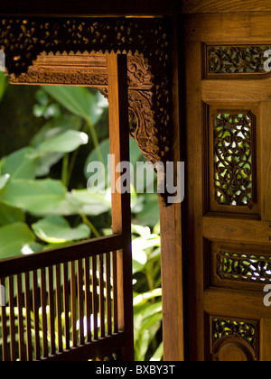 Interior decorative wall in Bali Stock Photo