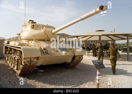 Patton tank at The Israeli Armored Corps Museum at Latrun, Israel Stock Photo