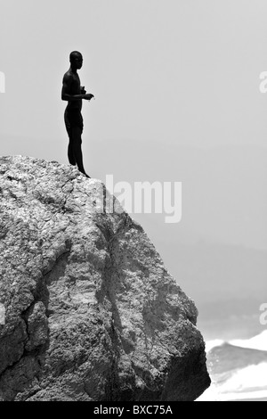 Haiti, Sud Province, Jacmel, local fisherman. Stock Photo