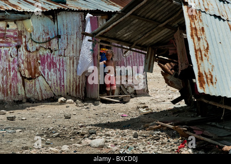 Social and living conditions in Haitian slums like Cite Soleil (Port-au