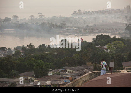 Scenic view over Freetown, Sierra Leone, West Africa. Stock Photo