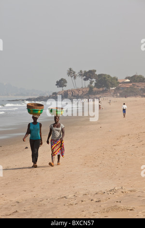 Fishing beaches of Sierra Leone's capital city, Freetown, along the Atlantic Ocean. Stock Photo