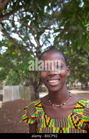 Sierra Leone West Africa Young Mende Tribe Girl Dressed For Sande