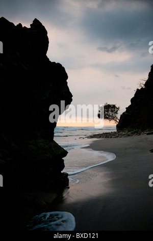 Seascape along Mal Pais coastline in San Jose Costa Rica Stock Photo