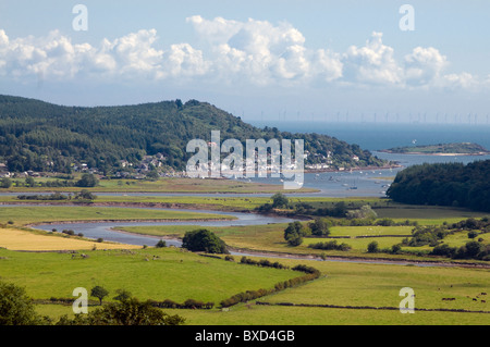 View of Kippford and River Urr from near Palnackie Galloway Solway Coast Stock Photo