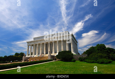 Lincoln Memorial in the form of a Greek Doric temple, Washington D.C., USA, Stock Photo