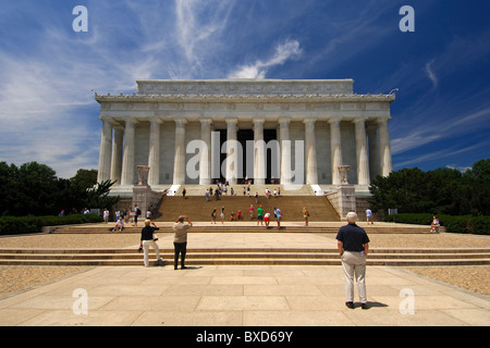 Lincoln Memorial in the form of a Greek Doric temple, Washington D.C., USA, Stock Photo