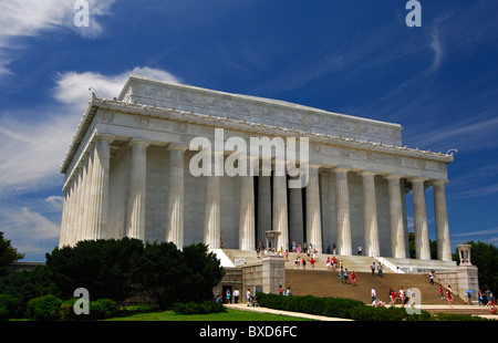 Lincoln Memorial in the form of a Greek Doric temple, Washington D.C., USA, Stock Photo