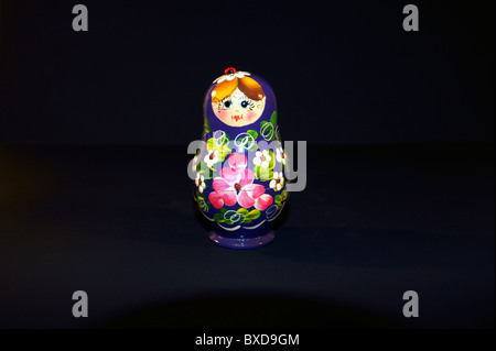 MATRYOCHKA, MATRYOSHKA, MATRIOSHKA, (МАТРЁШКА) DOLL RUSSIAN ORNAMENT Stock Photo