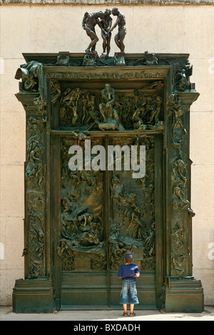 The Gates of Hell by Auguste Rodin located in musee Auguste Rodin, paris Stock Photo