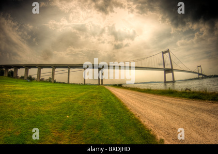 The bridge across the Lillebælt/Little Belt between Jutland and Fyn in Denmark. Stock Photo