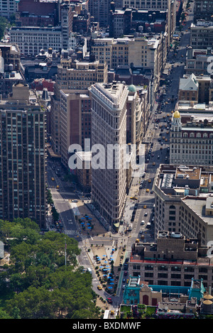 Aerial view of buildings in New York City Stock Photo