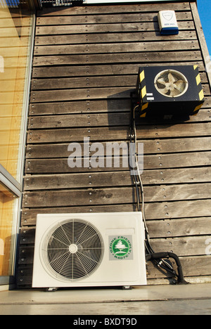 Air-conditioning ventaltion system on the outside of a building Stock Photo