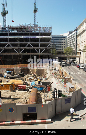 Construction of Watermark Place on Upper Thames Street London UK designed by Fletcher Priest Architects Stock Photo